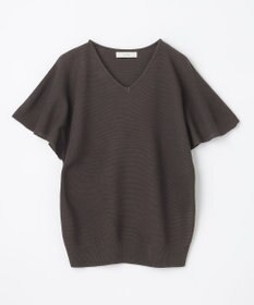 ANY 【洗濯機可/UVケア/アンチピリング】アクリルガーター バタフライスリーブニット