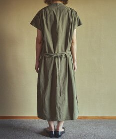 muuc ジャスミン刺繍フレンチスリーブワンピース〈日本製・綿100%天然素材・遠州織物〉〈繊細な花刺繍〉〈上品なロング丈〉〈ゆったりフリーサイズ〉〈大人の夏ワンピ〉