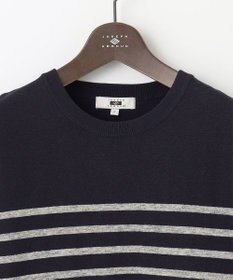 JOSEPH ABBOUD 【清涼感/ストレッチ/洗える】クールスキン ボーダーT ニット