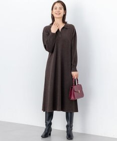 組曲 【加藤ローサさん着用】スキッパーニット ワンピース