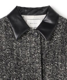 BEIGE， ROBY / フェイクレザーツイードコート