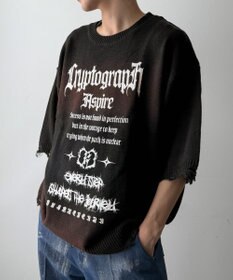 WEGO ダメージボーダーニットプルオーバー(SS)