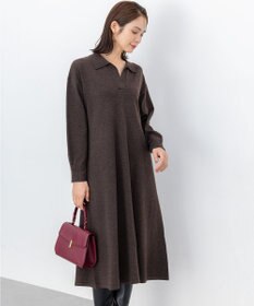 組曲 【加藤ローサさん着用】スキッパーニット ワンピース