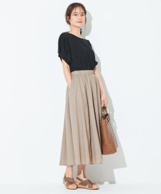 ANY 【ウエストゴム】シャンブレーライク スカート