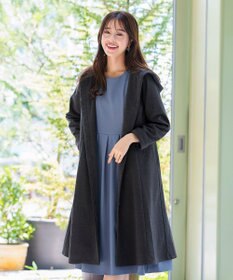 Tiaclasse ウール調フレアフードコート