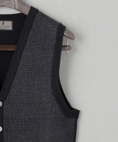 GOTAIRIKU 体温調整に【洗える/チクチクしにくい/ピリングしにくい】イタリア糸 ハイゲージ ベスト_WOOL100%