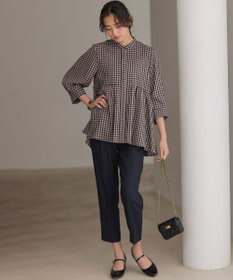 組曲 L 【先行予約】ライトリネンライクテーパード パンツ