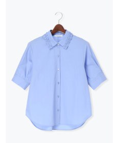 Te chichi ミニフリルトリムカラーブラウス