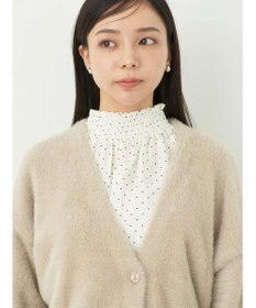 earth music&ecology ミニシャギーＶネックカーディガン