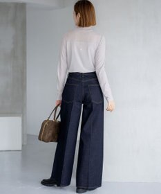 23区 L 【洗える】チュールフライス シアーハイネック カットソー