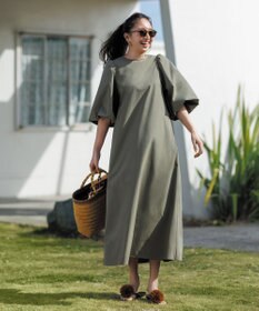 UNFILO FINE MOVE ボリュームスリーブ ワンピース