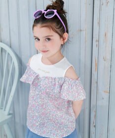 ANY KIDS オフショルダー フリル ブラウス