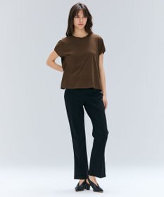 BEIGE， 【BEIGE,ecru/WEB限定・洗える】FINE DRY TOUCH / ねじりデザインコットンクルーネックTシャツ