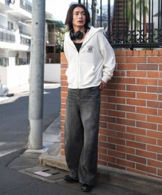 WEGO 【ユニセックス着用ITEM/SMLサイズ展開】カバーフィットバルーンデニムパンツ