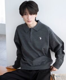 WEGO 【25年秋冬新作/ユニセックス着用ITEM/MLサイズ展開】別注USPOLOニットポロ