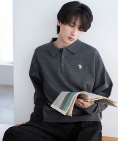 WEGO 【25年秋冬新作/ユニセックス着用ITEM/MLサイズ展開】別注USPOLOニットポロ