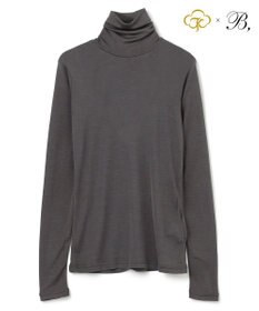 BEIGE， Washable Silk / Hi-neck Long Sleeve T ハイネック Tシャツ