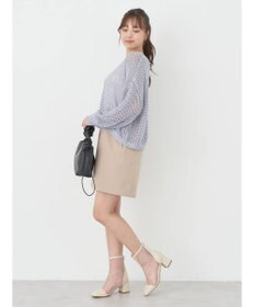 earth music&ecology スパンコールショートゆるニット