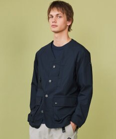 JOSEPH ABBOUD MOUNTAIN 【軽量】ハイパワーストレッチカルゼ ノーカラーアウトドアブルゾン