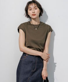 23区 シルキータッチ フレンチスリーブ Tシャツ