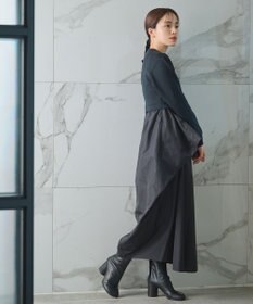 #Newans 【撥水/マシンウォッシャブル】クリオネシルエットコンビドレス