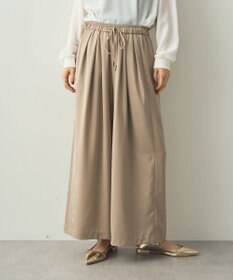 YECCA VECCA サテンタックワイドパンツ