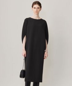 ICB L 【洗える】 ダブルフェイスクレープ ドルマンスリーブワンピース
