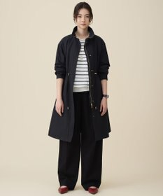 自由区 S コットンナイロンタッサースタンドカラー コート