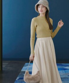 Tiaclasse 【新色追加・洗える】ランダムリブニットプルオーバー