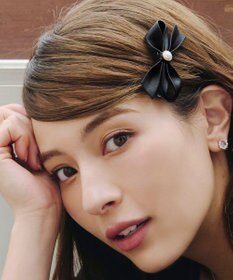 Tiaclasse 【2TYPE/ゴム＆クリップ】レザーリボンヘアアクセサリー