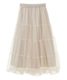 earth music&ecology チュールバルーンスカート