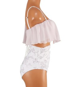 San-ai Resort（三愛水着楽園） 【2025年新作】軽い着け心地でしっかり盛れる【楽盛り水着】　ワンショルフリルワイヤービキニ　9M【San-ai Resort（サンアイリゾート）】