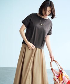 23区 L 【洗える】ナイロンコットンポプリン タック スカート