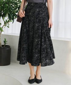 Tiaclasse 【洗える】フラワープリントスカート