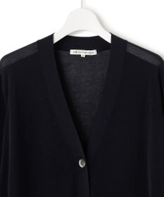 23区 【洗える】シアーコットンナイロン ロングカーディガン