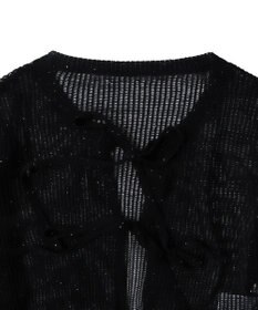 WEGO スパンコールメッシュニットカーデ