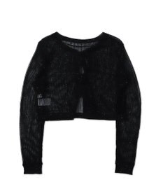 WEGO スパンコールメッシュニットカーデ