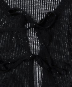 WEGO スパンコールメッシュニットカーデ