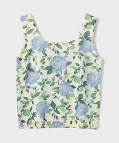 GRACE CONTINENTAL ローズプリントニットトップ