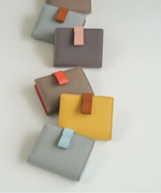 Atelier nuu 日本製 本革 バイカラーnoble 二つ折れウォレット
