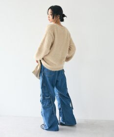 CRAFT STANDARD BOUTIQUE 洗える/ビスチェ付きシャギーニットプルオーバー