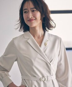 ANY SIS メタルラインパール調 ブローチ