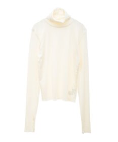 earth music&ecology リブタートルネックプルオーバー