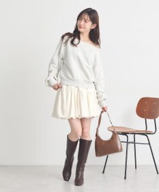 earth music&ecology ラウンド切り替えバルーンミニスカート