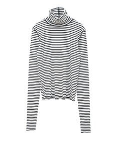 earth music&ecology リブタートルネックプルオーバー