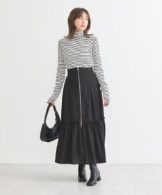 earth music&ecology リブタートルネックプルオーバー