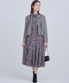 組曲 カッティングローズプリント ワンピース