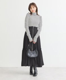 earth music&ecology リブタートルネックプルオーバー