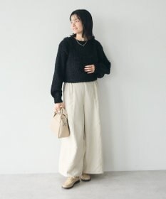 CRAFT STANDARD BOUTIQUE 洗える/ビスチェ付きシャギーニットプルオーバー