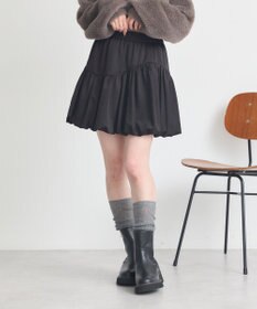 earth music&ecology ラウンド切り替えバルーンミニスカート